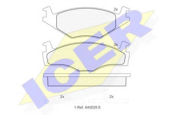 ICER 180460 Комплект гальмівних колодок, дискове гальмо