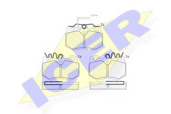 ICER 180553 Комплект гальмівних колодок, дискове гальмо