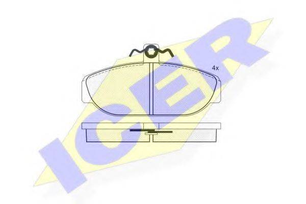 ICER 181014 Комплект гальмівних колодок, дискове гальмо