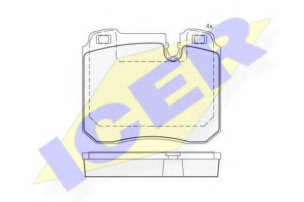 ICER 181625 Комплект гальмівних колодок, дискове гальмо