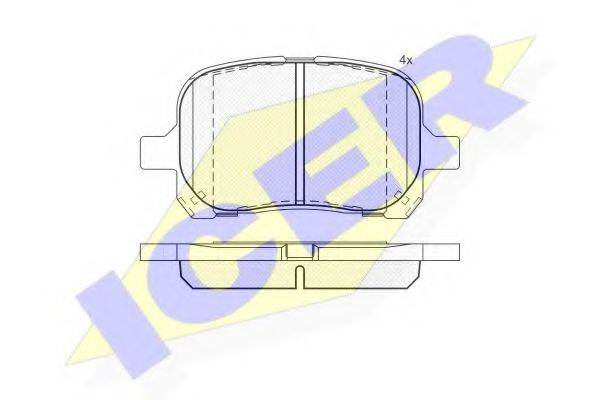 ICER 181632 Комплект гальмівних колодок, дискове гальмо