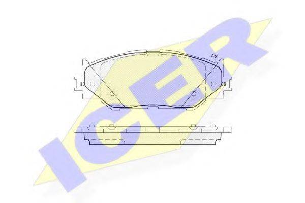 ICER 181750 Комплект гальмівних колодок, дискове гальмо