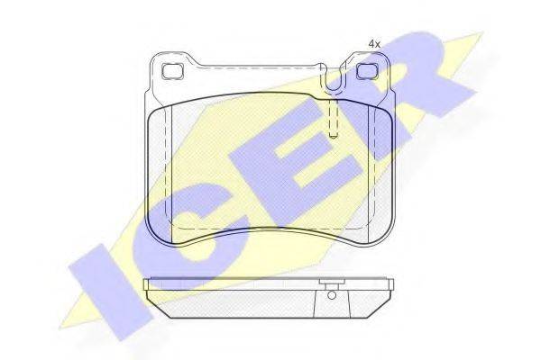 ICER 181769 Комплект гальмівних колодок, дискове гальмо