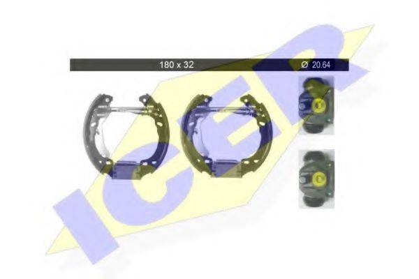 ICER 79KT0010C Комплект гальмівних колодок