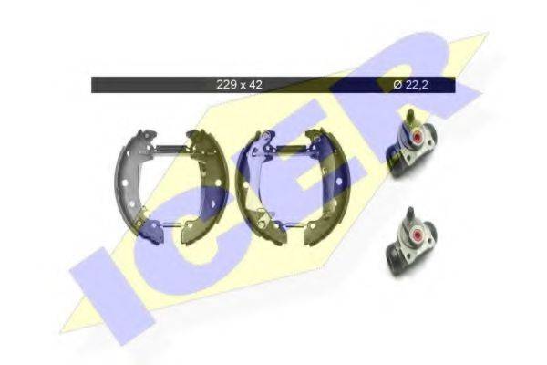 ICER 79KT0016C Комплект гальмівних колодок