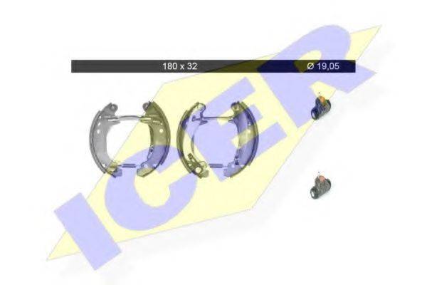 ICER 79KT0063C Комплект гальмівних колодок