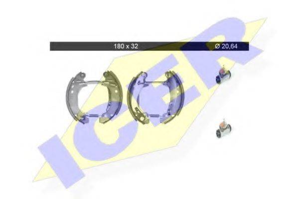 ICER 79KT0064C Комплект гальмівних колодок