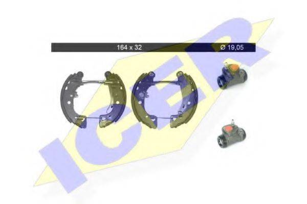 ICER 79KT0100C Комплект гальмівних колодок