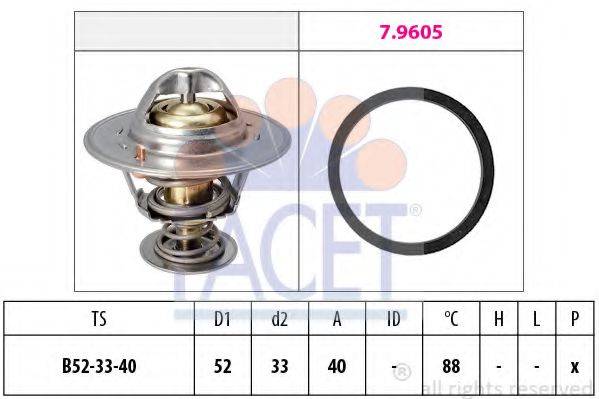 FACET 78537 Термостат, охолоджуюча рідина