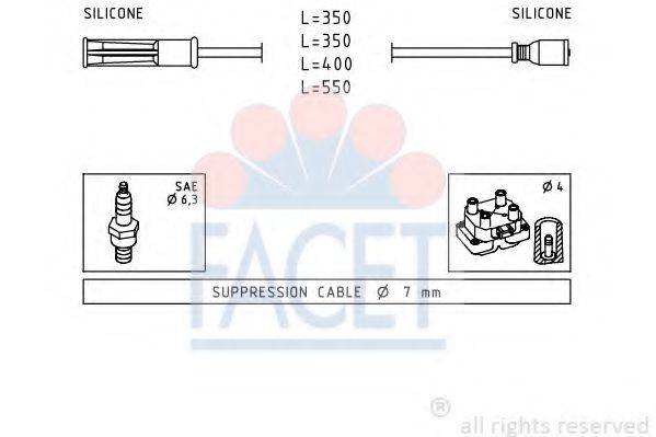 FACET 49443 Комплект дротів запалювання