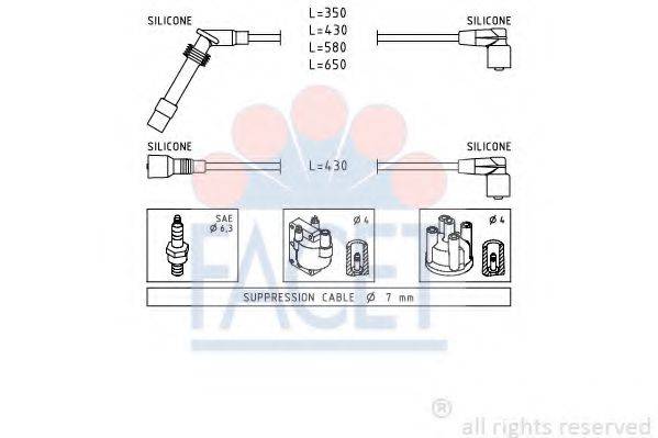 FACET 49529 Комплект дротів запалювання