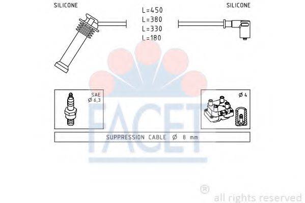 FACET 49624 Комплект дротів запалювання