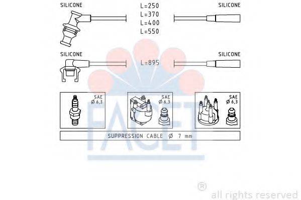 FACET 48920 Комплект дротів запалювання