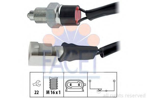 FACET 76106 Вимикач, фара заднього ходу