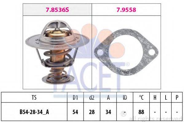 FACET 78536 Термостат, охолоджуюча рідина