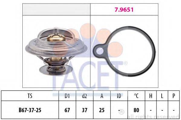 FACET 78613 Термостат, охолоджуюча рідина