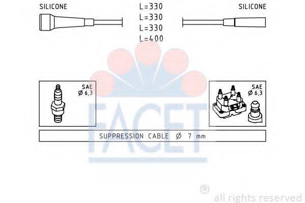 FACET 49501 Комплект дротів запалювання