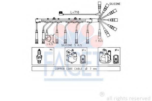 FACET 48597 Комплект дротів запалювання