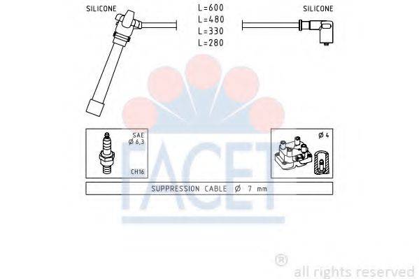 FACET 49505 Комплект дротів запалювання