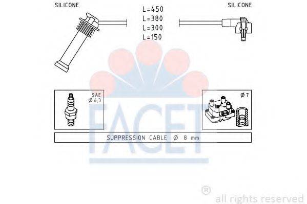 FACET 49630 Комплект дротів запалювання