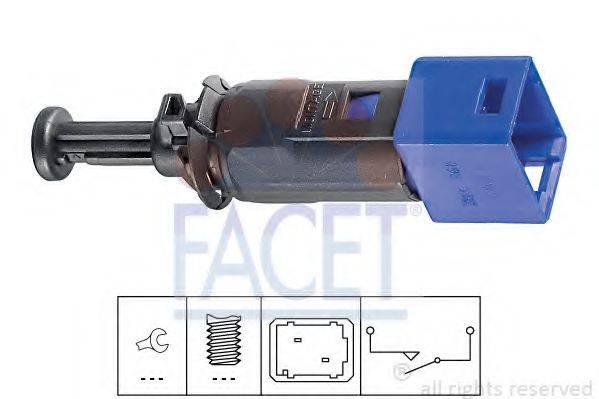 FACET 71195 Вимикач ліхтаря сигналу гальмування; Вимикач, привід зчеплення (Tempomat)