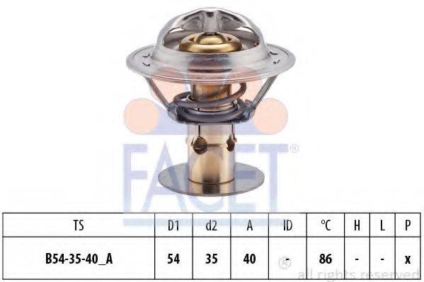 FACET 78498S Термостат, охолоджуюча рідина