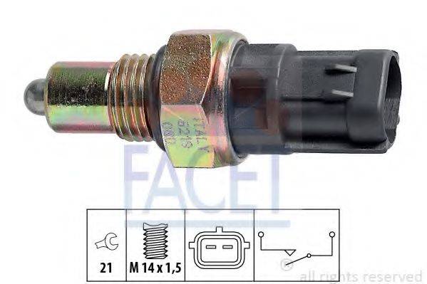 FACET 76219 Вимикач, фара заднього ходу