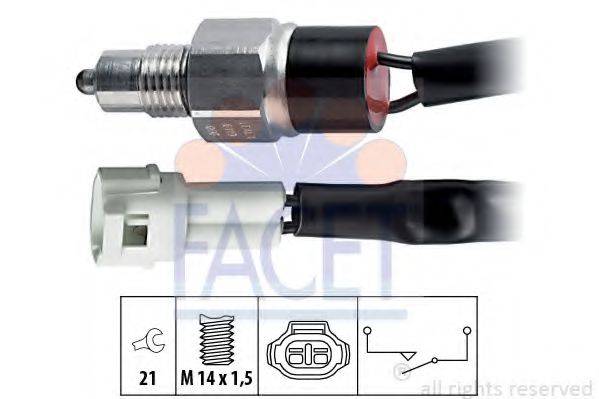 FACET 76119 Вимикач, фара заднього ходу