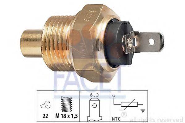 FACET 73008 Датчик, температура охолоджувальної рідини