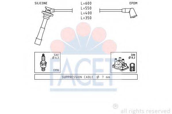 FACET 49432 Комплект дротів запалювання