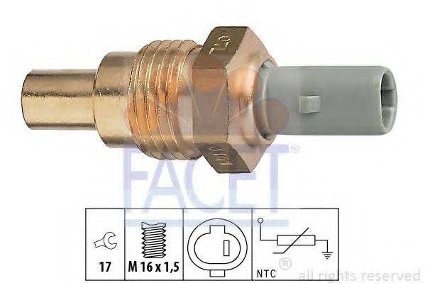 FACET 73161 Датчик, температура охолоджувальної рідини