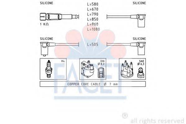 FACET 49323 Комплект дротів запалювання