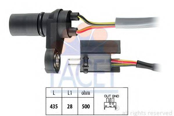 FACET 90393 Датчик частоти обертання, автоматична коробка передач