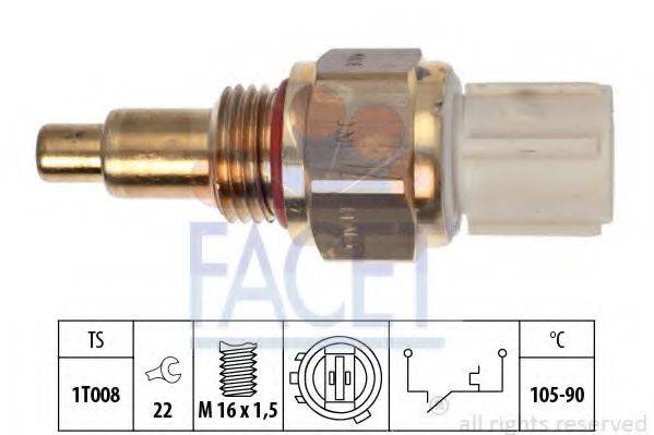 FACET 75107 Термивимикач, вентилятор радіатора