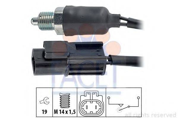FACET 76116 Вимикач, фара заднього ходу