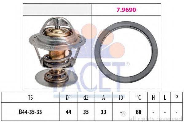 FACET 78685 Термостат, охолоджуюча рідина