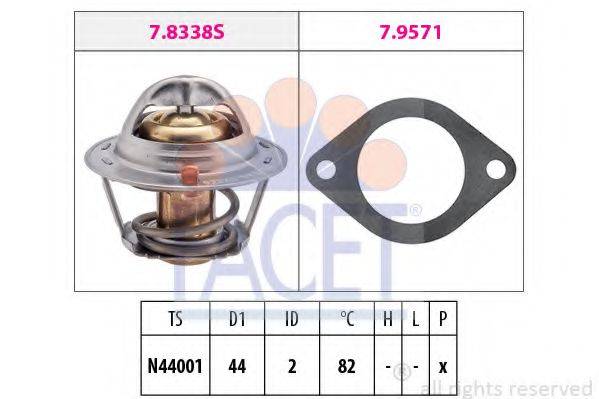 FACET 78338 Термостат, охолоджуюча рідина