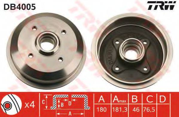 TRW DB4005 Гальмівний барабан