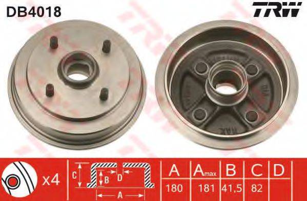 TRW DB4018 Гальмівний барабан