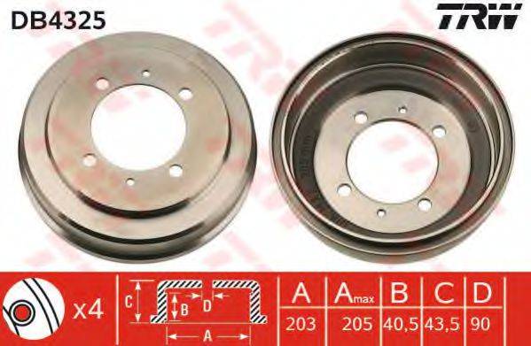 TRW DB4325 Гальмівний барабан