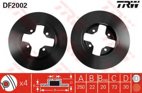 TRW DF2002 гальмівний диск