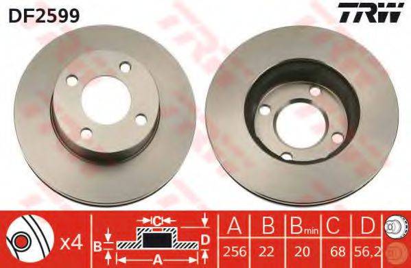TRW DF2599 гальмівний диск