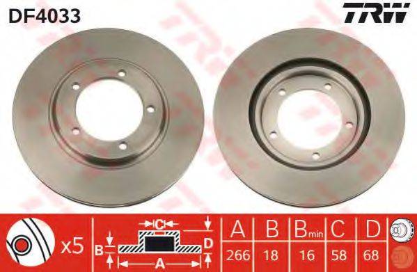 TRW DF4033 гальмівний диск