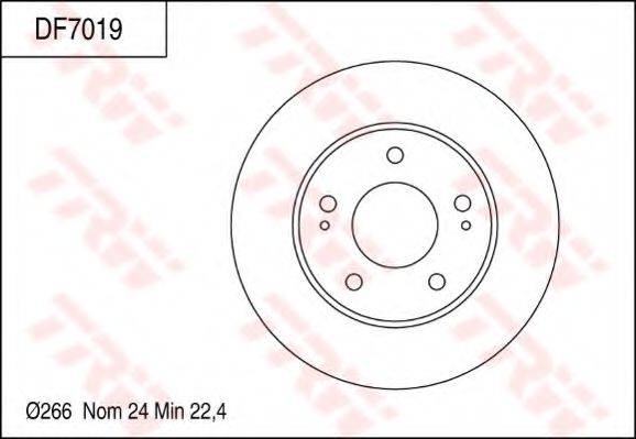 TRW DF7019 гальмівний диск