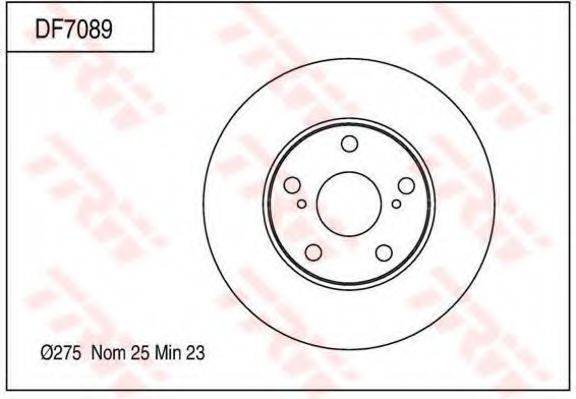 TRW DF7089 гальмівний диск