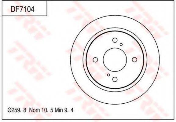 TRW DF7104 гальмівний диск