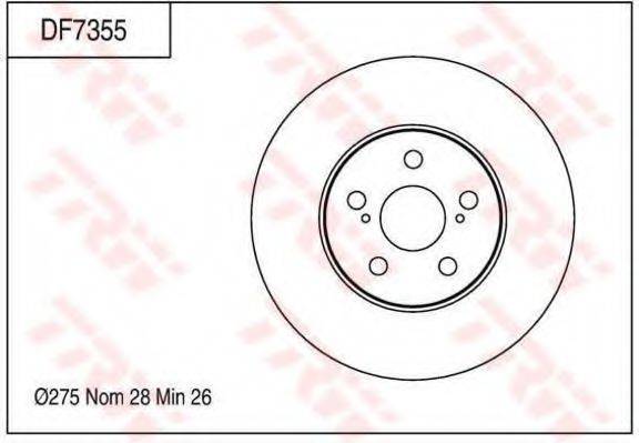TRW DF7355 гальмівний диск