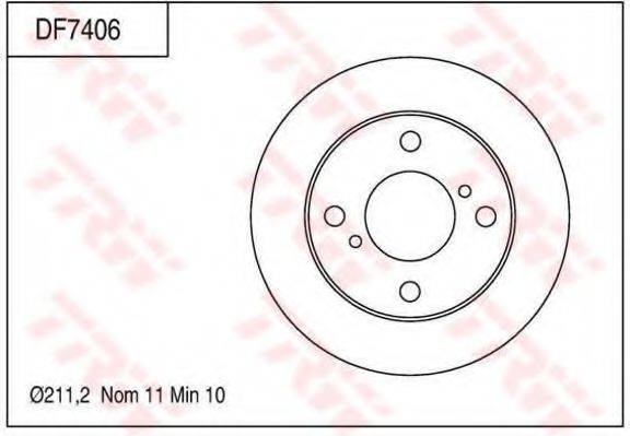 TRW DF7406 гальмівний диск