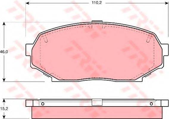 TRW GDB1028 Комплект гальмівних колодок, дискове гальмо