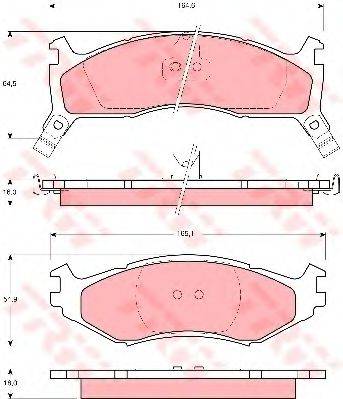 TRW GDB1158 Комплект гальмівних колодок, дискове гальмо